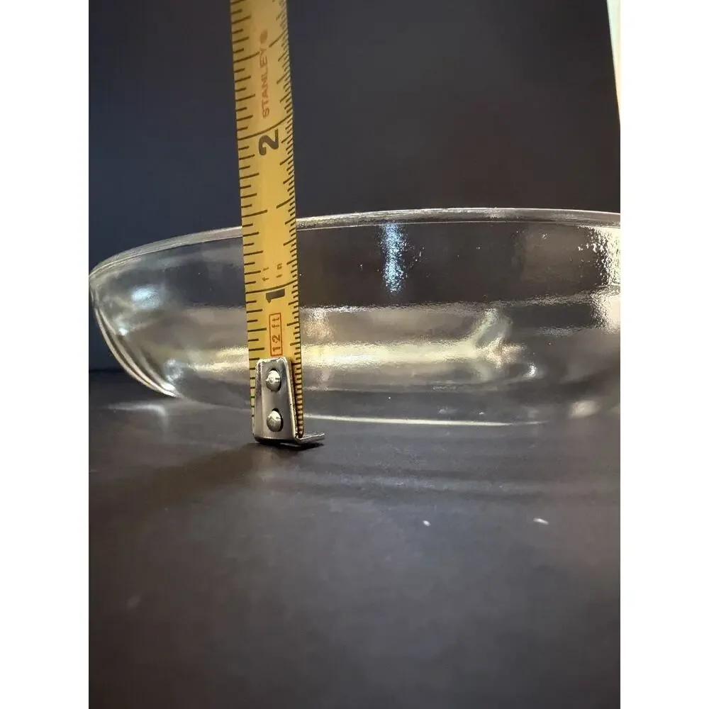 Vintage Glasbake 558 Clear Glass Divided Baking Serving Dish 9 Inch USA